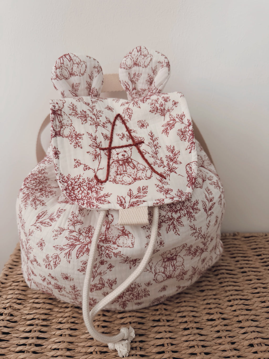 Rucksack - Teddy Collection - Cherry Red