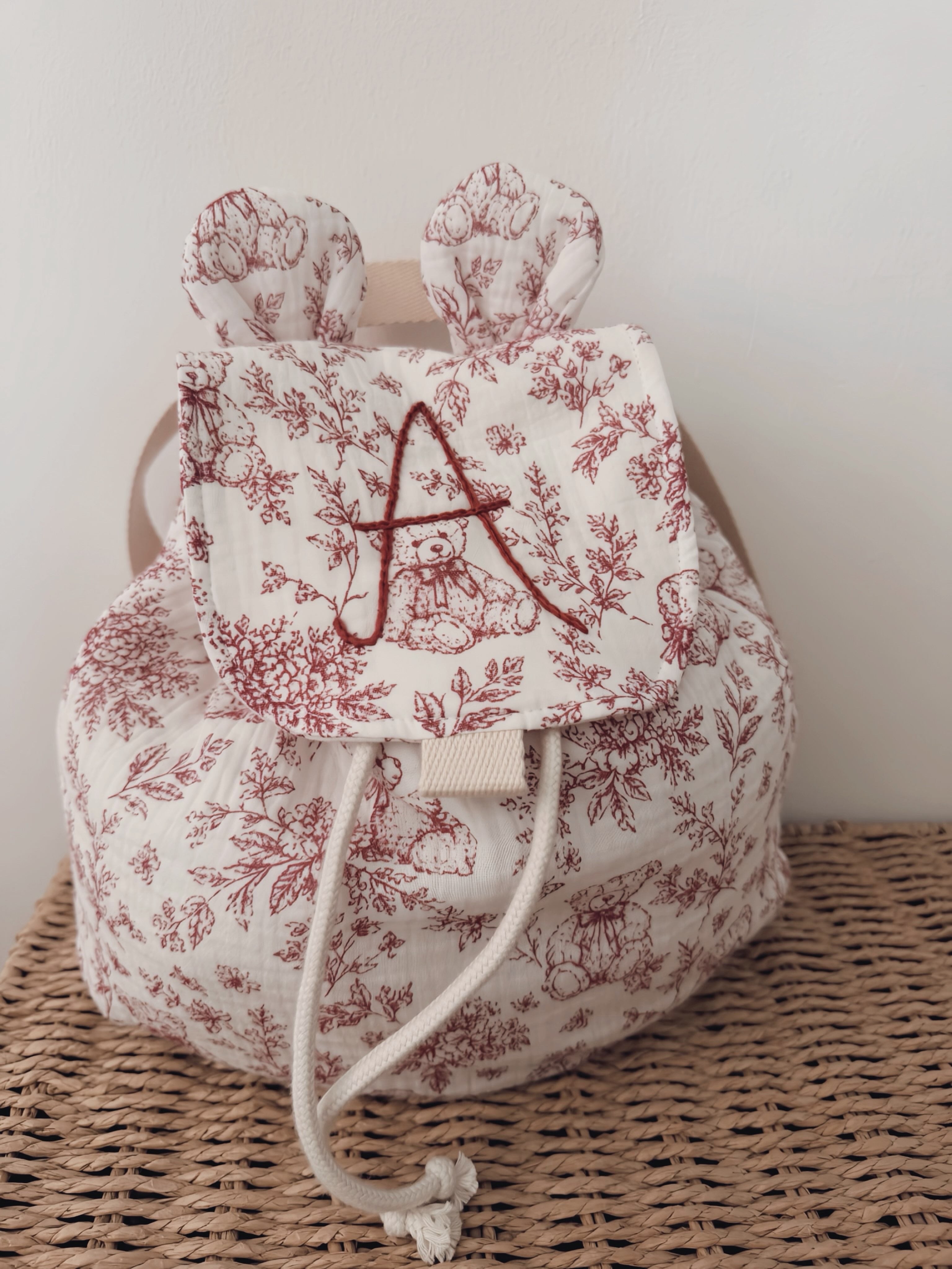 Rucksack - Teddy Collection - Cherry Red