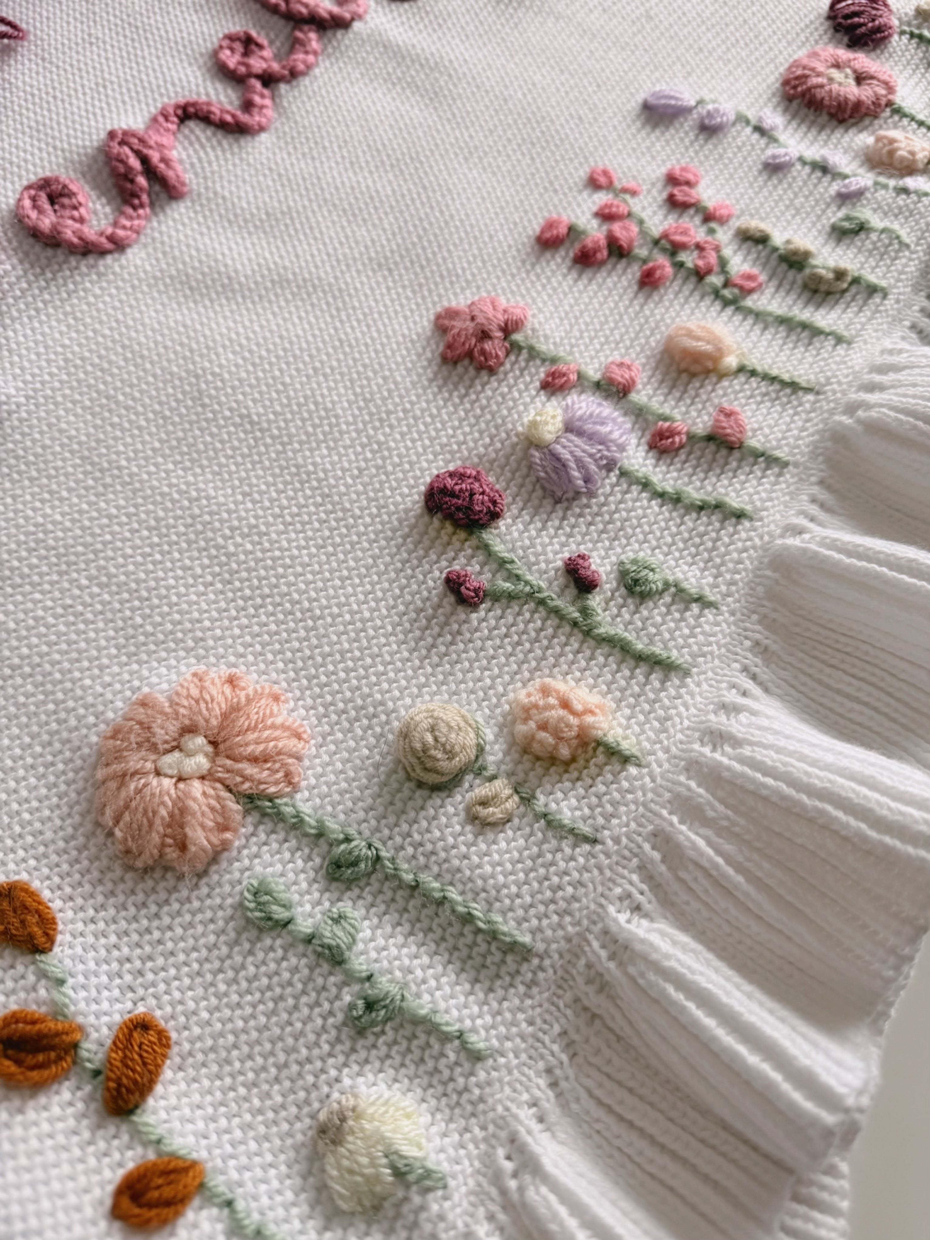 White Wildflower Blanket