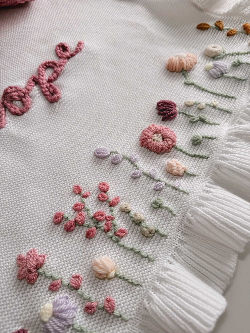 White Wildflower Blanket