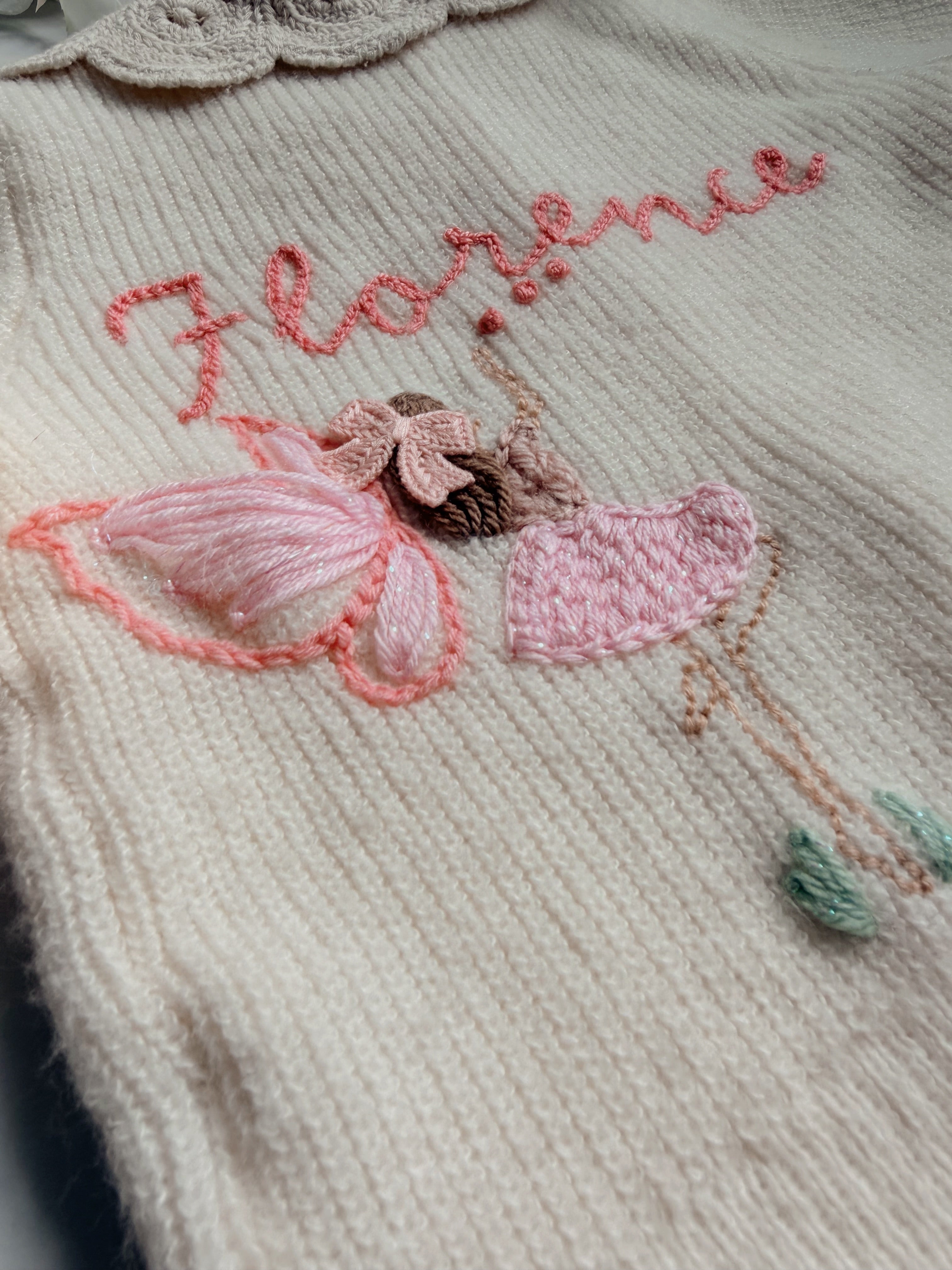 Fairy and name cardigan