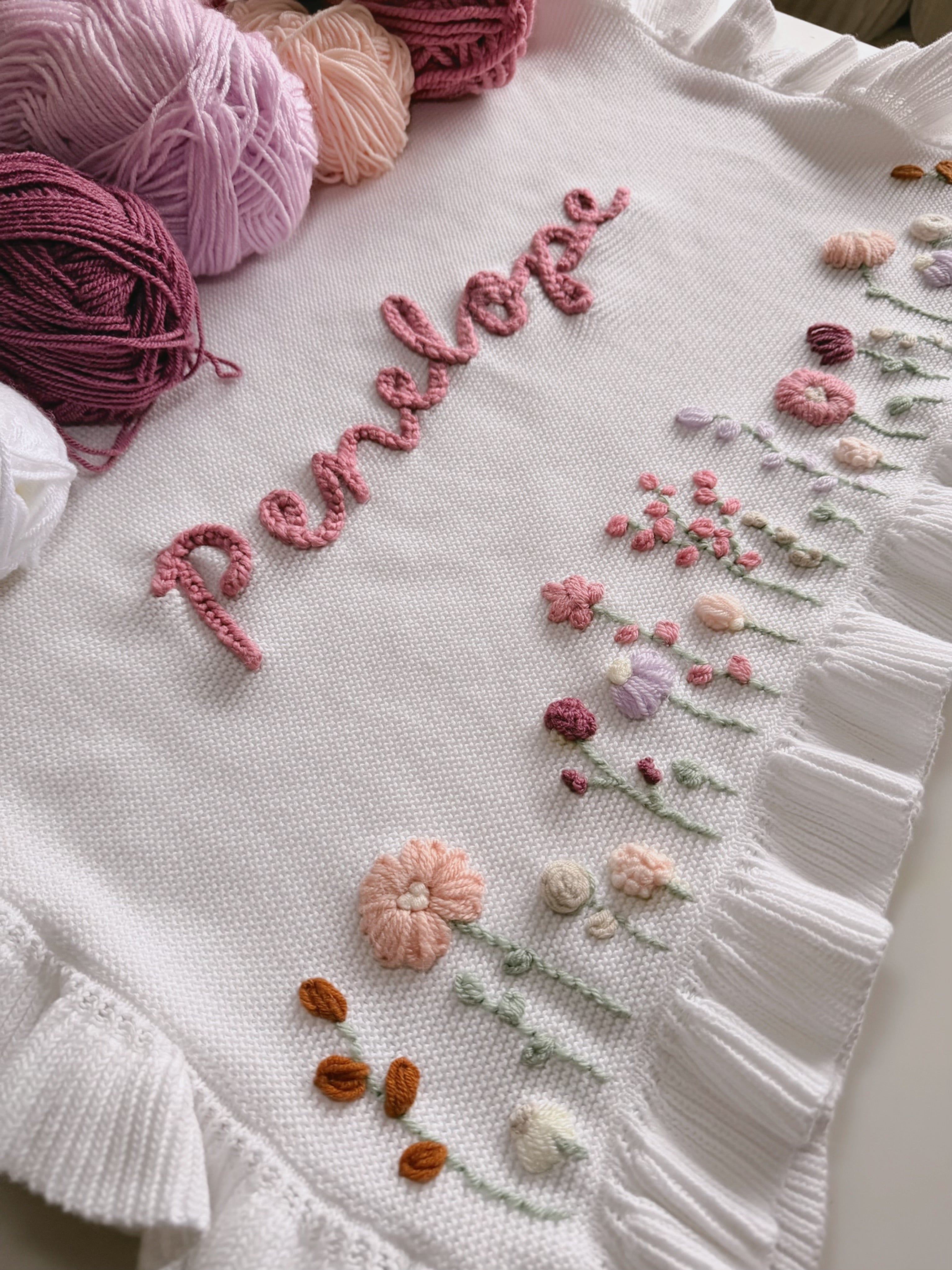 White Wildflower Blanket