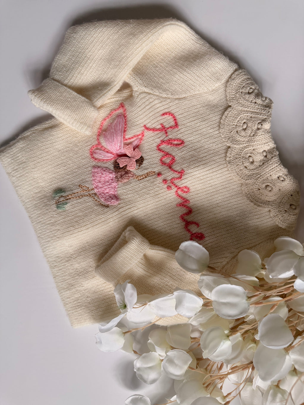 Fairy and name cardigan