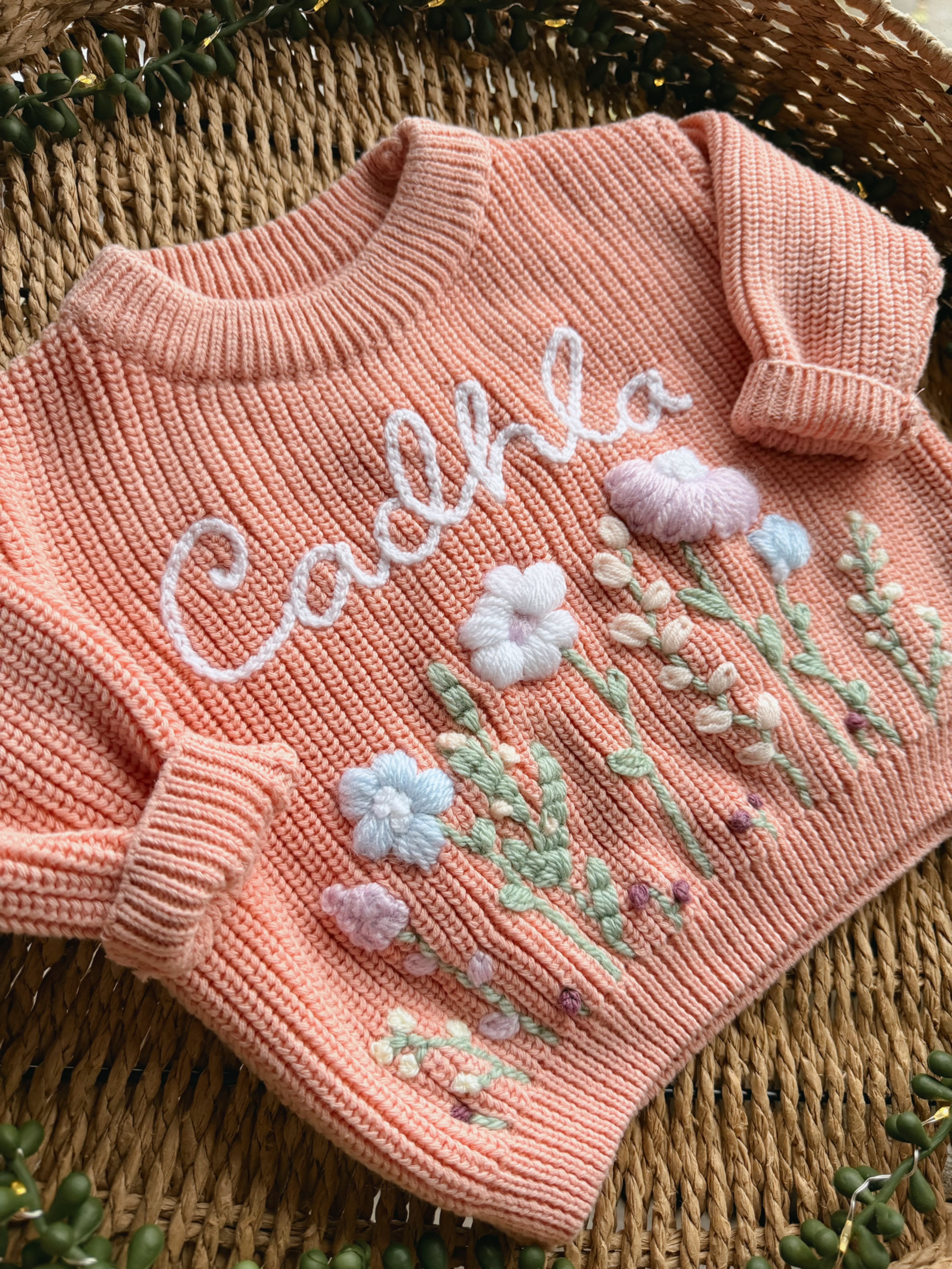 Pink Wildflower Jumper